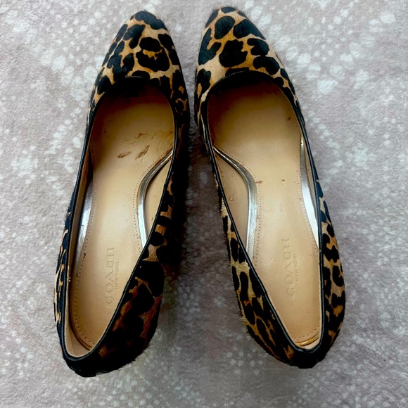 COACH Mohair Leopard Stiletto Heels - Picture 4 of 6